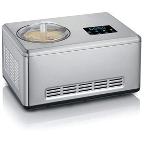 SEVERIN EZ 7405 Sorbetière 2-en-1, Comprend un contenant de glace 2L et un livre de recettes, Minuterie numérique, Ouvertur