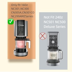 flavour pods Lot de 4 récipients de rangement pour crème glacée Ninja Creami Pint NC301 NC300 nc300eu NC299AMZ série ninja Ac