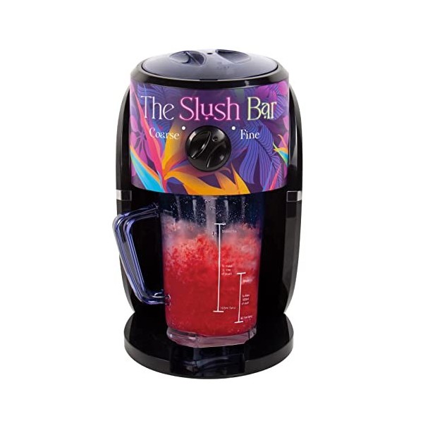 Fizz Creations The Slush Bar Cocktail Slushie Ice Shaver Machine à cocktail glacée avec réglages grossiers et fins Permet de 