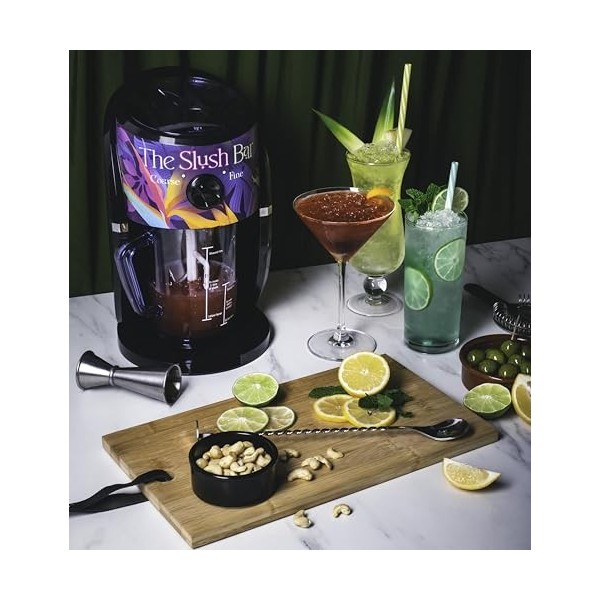 Fizz Creations The Slush Bar Cocktail Slushie Ice Shaver Machine à cocktail glacée avec réglages grossiers et fins Permet de 