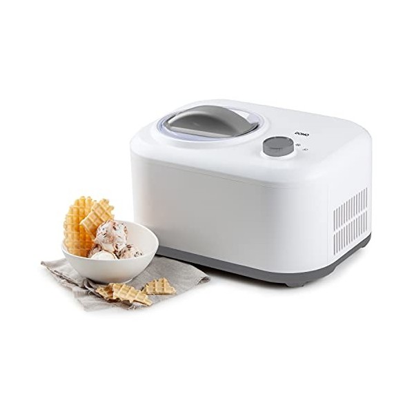 Domo DO9243I Sorbetière avec compresseur, Plastique, Blanc