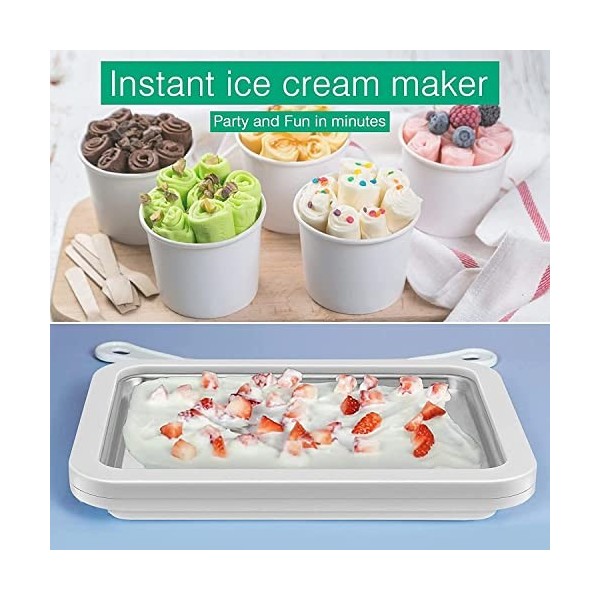 Bac à glaces / Machine à crème glacée roulée amusante pour la famille
