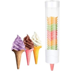 BAOSHISHAN Distributeur de cônes dœufs pour machine à crème glacée - Support de cône - Distributeur croustillant - Machine à