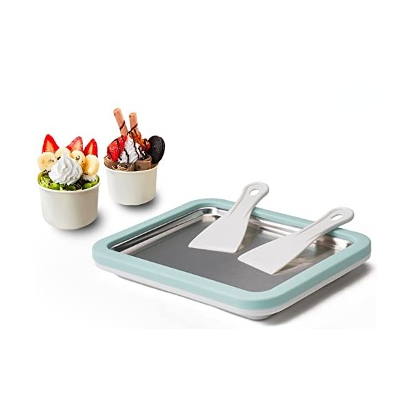 JoyMech Plaque à glace roulée, Ice roll plaque, Plaque pour glace roulée, Plateau ice cream rolls machine, Machine à glace ro