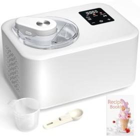 Sorbetiere Turbine a Glace avec Compresseur Sorbetière Electrique 1,2L Machine a Glace et Sorbetières pas de Pré-congélation 