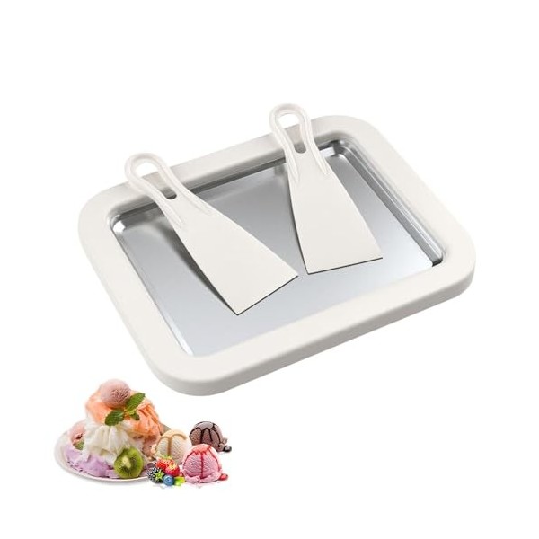 ZoneYan Machines à Glace Et Sorbetières, Sorbetière,Machine a Glace, Sorbetière, Plaque à Glace Roulée, Ice Roll Plaque, Plaq