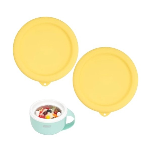 Lot de 2 couvercles de rangement en silicone pour machine à crème glacée bol non inclus , couvercles de rangement en silicon