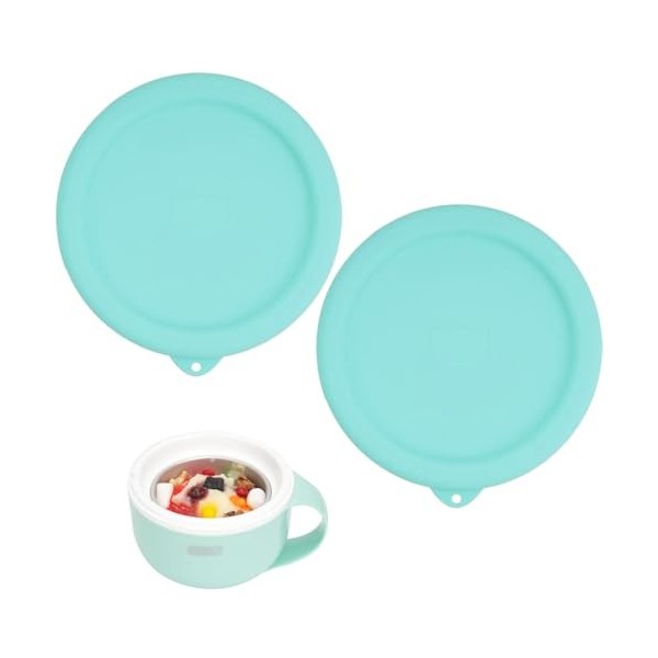 Lot de 2 couvercles de rechange en silicone pour machine à crème glacée Dash My Mug bol non inclus - Couvercle de rangement