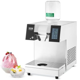 VEVOR Machine à Glace Râpée de Neige Commerciale, Machine à Râper la Glace 230 kg/24H, en Inox, Système de Refroidissement pa