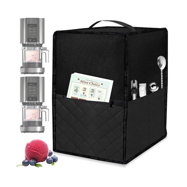 GOEDCH Housse Anti-poussière pour Machine à Crème Glacée: 28 x 27.5 x 43 cm Housse de Machine à Glaçons Imperméable, Sac de R