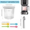 UVVRUR Lot de 4 bacs à glace pour crème glacée - Pour ninja - Pour sorbetière Creami - Pour sorbetière Ninja Creamy - Pour la