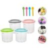 Creami Deluxe Ice Cream Lot de 4 récipients pour machine à crème glacée Ninja sans BPA, passe au lave-vaisselle, compatibles 