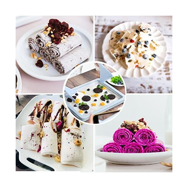 Plaque à glace pour faire de la glace, machine à rouler la crème glacée, rouleau à glace, machine à glace pour la maison