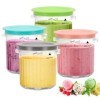 HuuppHip Lot de 4 récipients Creami pour Ninja Creami, accessoires pour la série NC200, NC201, NC101, boîte à crème glacée av