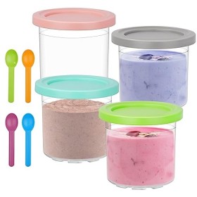 Hossejoy Lot de 4 récipients Creami pour sorbetière Ninja Creami Tubs pour sorbetière NC501 NC500, passent au lave-vaisselle,