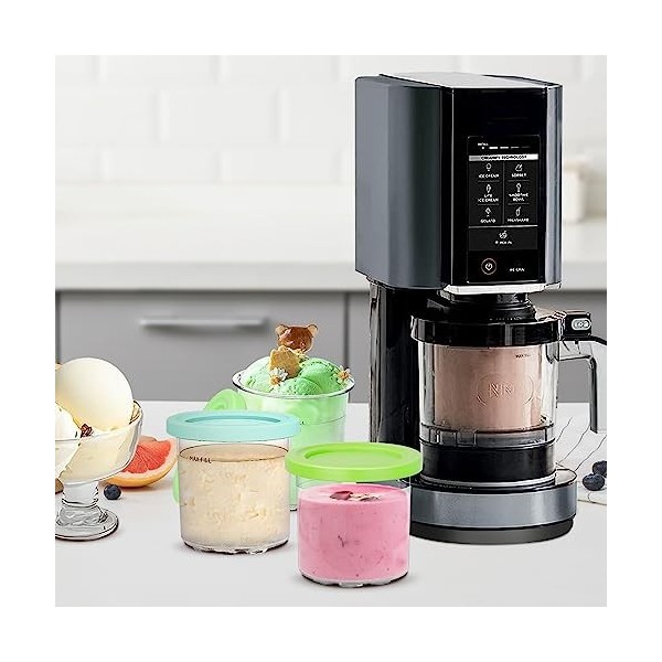 Hossejoy Lot de 4 récipients Creami pour sorbetière Ninja Creami Tubs pour sorbetière NC501 NC500, passent au lave-vaisselle,
