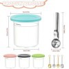 Creami Lot de 4 récipients pour sorbetière Ninja Creami, accessoires de sorbetière, pinte à crème glacée pour ninja, gobelet 