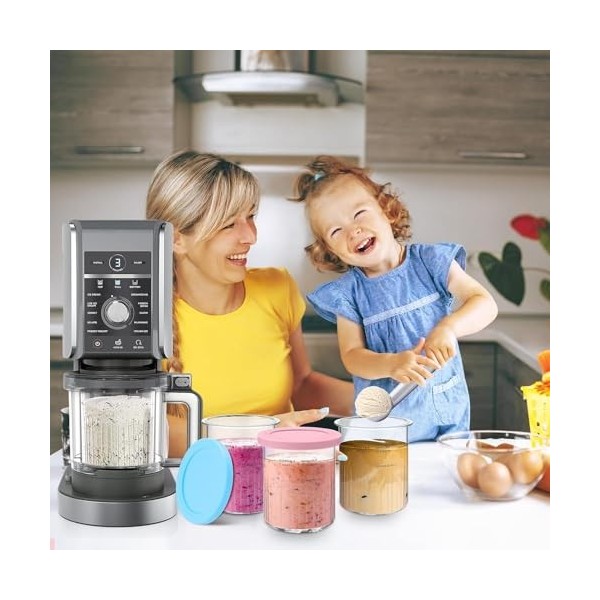 Jognee Lot de 4 récipients de stockage pour creami ninja creami, récipients de stockage pour créami ninja, récipients à glace