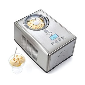 Wilfa Sorbetière Vanilla – Sorbetière pour Glaces, sorbets et yaourts glacés, capacité 1,5 Litre, avec compresseur, Argent