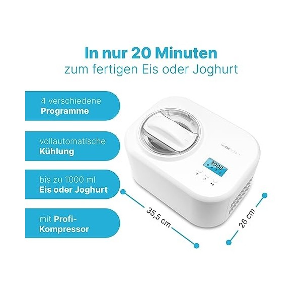 Clatronic ICM 3799 Kompressor-Eismaschine 1L