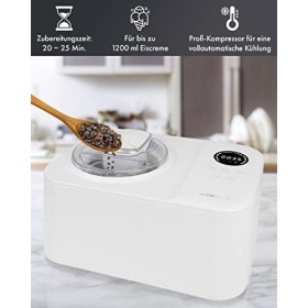 Clat Eismaschine ICM 3784 1,2L wh mit Sensor Touch-Bedienfeld