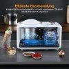 Homtone Machine à Crème Glacée 0,8 L avec Compresseur 100 W, Sorbetière sans Pré-congélation, Fabrication de Glaces, Gelato, 