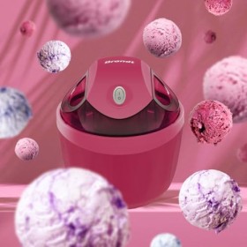 Brandt SOR10F - sorbetière - capacité 1L - bouton marche/arrêt - accumulateur de froid 10h à 12h - fuchsia