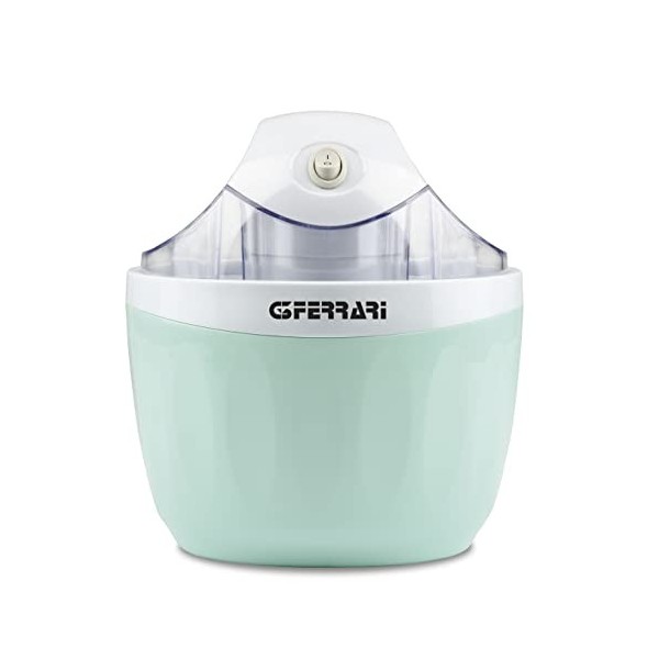 G3 Ferrari G20136 "Vanilla" Sorbetière 1 litre Préparation Glace 30 minutes, Vert Eau