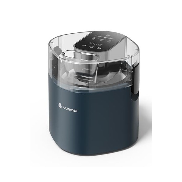 Aobosi Machine à crème glacée,Machine à crème glacée portable avec pale de mélange détachable,Gelato Sorbet Frozen Yoghurt Ma