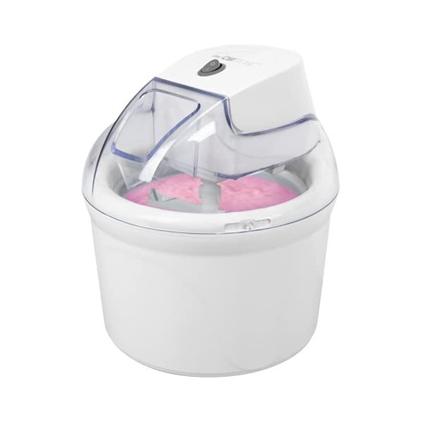 Machine à glace Clatronic ICM 3764 pour crème glacée/sorbet/yaourt glacé/slush, pour la maison, entrepôt frigorifique, ouvert