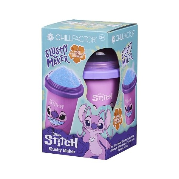ChillFactor Disney Stitch Slushy Maker – Angel – Gobelet à Presser réutilisable avec Motif de Personnage dange, slushies Fai