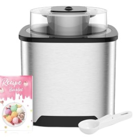Vpcok Direct Machine à crème glacée 2L pour crème glacée 12 W avec bouche sur le grand couvercle visible 220 V, machine à crè