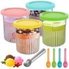 Pour machine à glace Ninja Creami Deluxe, NC501 NC500 série 680 ml, lot de 4 accessoires de sorbetière Ninja, passe au lave-v