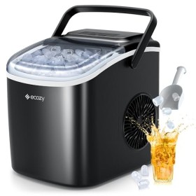 ecozy Machine à Glaçons, 9 Glaçons en 6 Minutes, 2 Tailles de Glaçons, Machine a Glacons Autonettoyante, 12KG en 24 Heures, M