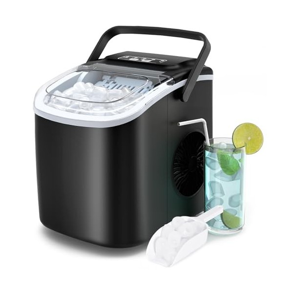 Machine à Glaçons, PALINTH Machine a Glacons, 2 Tailles de Machine à Glacons Bullet, Machines à Glaçons Autonettoyante Avec P