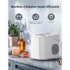 Machine à Glaçons, 12kg en 24h, 9 Glaçons en 6 à 8 Minutes, Blanc Machine a Glacons avec Fonction Autonettoyante, pour la Mai