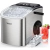 Silonn Machine à Glaçons Petite Machine à Glaçons avec Poignée de Transport, 9 Glaçons en Seulement 6 Min., 12 kg de Glace en