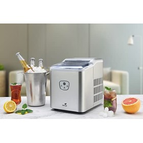 SENYA Plastique Machine à glaçons Ice Cool, 12kg / 24H, récipient 1,6 L, Silver, 120W SYCP-IM002