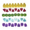 eMKay eMKay-40-FSIC Lot de 40 glaçons en plastique réutilisables et lavables en forme de fruits assortis