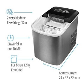 MEDION MD 17739 - Fabricant de glaçons - Réservoir deau de 2,2 litres - 2 tailles de glaçons - Panneau de commande électroni