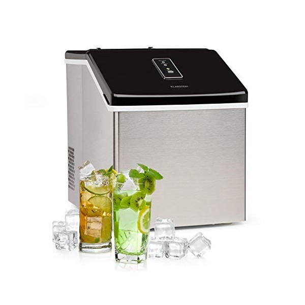 Klarstein Machine a Glacons pour la Maison, Capacité de 2.5L, Fabrique Rapidement Jusquà 13kg de Glacons, Machine à Glaçons 