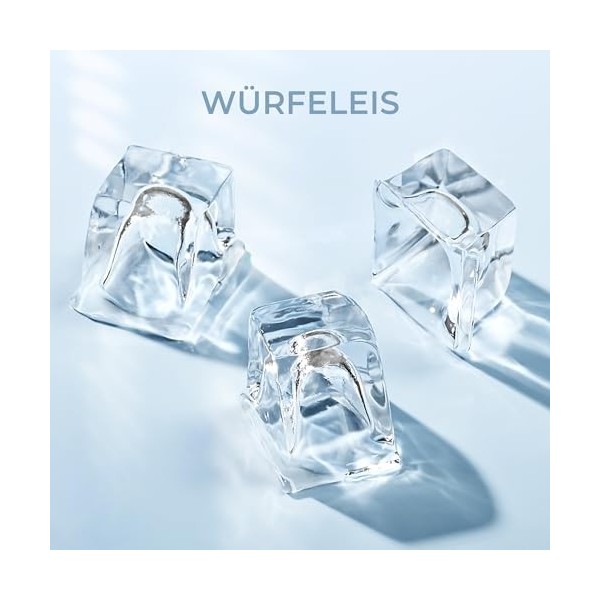 EUHOMY Machine à glaçons en acier inoxydable, 24 glaçons en 13 minutes, 24 kg/24 h, machine à glaçons gastro, auto-nettoyante