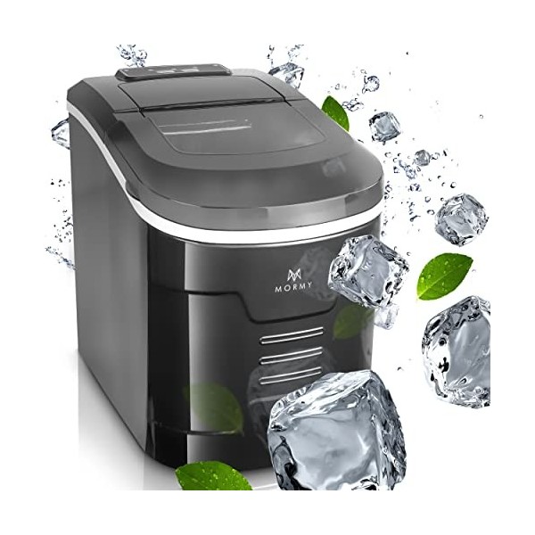 Fianu® Machine à glaçons pour la maison certifiée GS jusquà 12 kg de glaçons en 24 heures - Réservoir deau 2,2 l - 2 taille