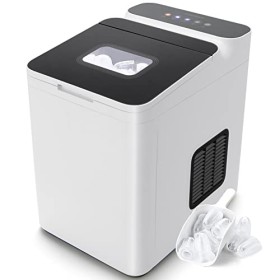 COSTWAY Machine à Glaçons 15 kg en 24h, Glaçons Automatiques Rapide Prêt en 6 Min, Ice Maker avec Nettoyage Automatique Comma