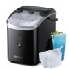 EUHOMY Machine à glaçons 15 kg/24 h, fabrication en 6 minutes, glace pilée, pépites glace, nettoyage automatique, machine à g