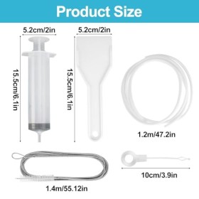 Realjoy 5 Pièce Nettoyage de Réfrigérateur,Kit Nettoyage Trou Vidange Frigo Réutilisable,Brosse de Nettoyage + Seringue + Bro