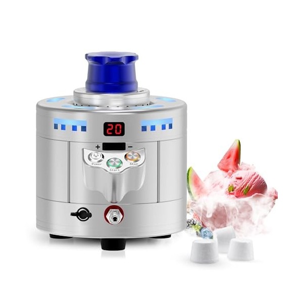 JOZZVE Machine à Glace Sèche de Qualité Alimentaire, Appareil de Glace Carbonique Compact, Produit Rapide de Glaçons Secs et 