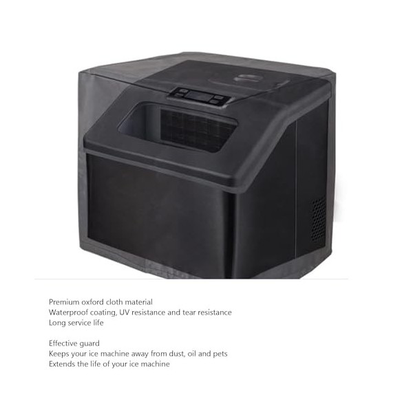 Housse de Machine à Glaçons, Housse Anti-poussière en Tissu Oxford Imperméable avec Cordon de Serrage Réglable, Housse de Mac