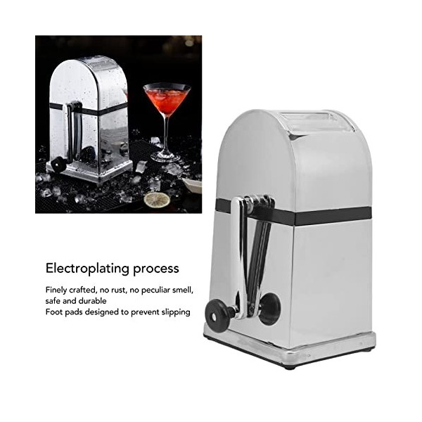 Cryfokt Machine à Glaçons Rasée, Revêtement ABS Respectueux de lenvironnement, Nettoyage Facile, Design Ergonomique, Machine