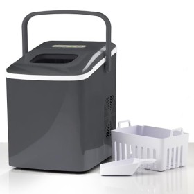 Trebs 99363 Machine à glaçons - 12 kg de glaçons en 24 heures - Réservoir deau de 2 l - 9 glaçons par cycle - Arrêt automati